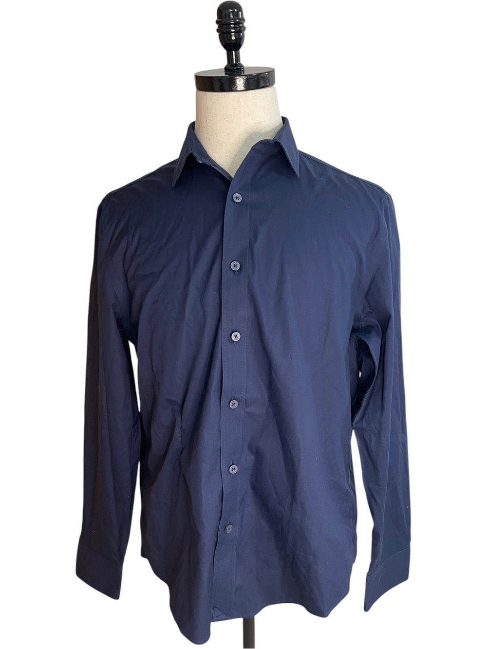 UNTUCKit Arden Cotton Stretch Button Down Shirt Navy